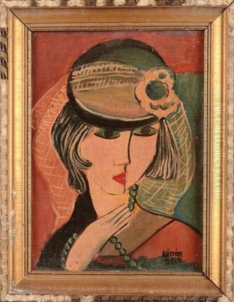 Femme Au Chapeau Oil Painting by Bela Kadar