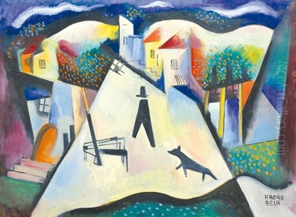 Evening Mood Oil Painting by Bela Kadar