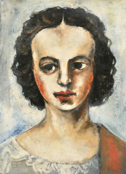 Woman Portrait (zsuzsa Kadar) Oil Painting by Bela Kadar