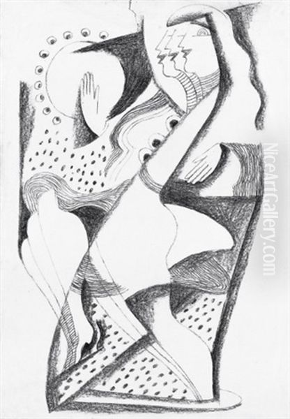 Dancer Oil Painting by Bela Kadar