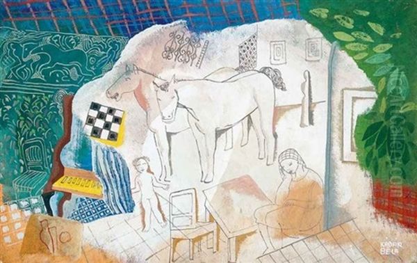 Jelenet (scene) Oil Painting by Bela Kadar