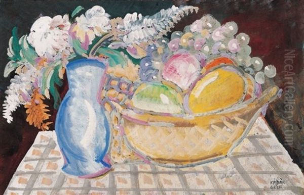 Csendelet Oil Painting by Bela Kadar