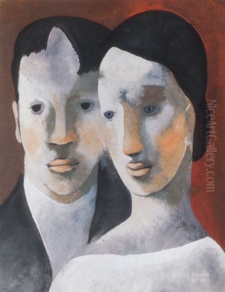 Fiatal Par (young Couple) Oil Painting by Bela Kadar