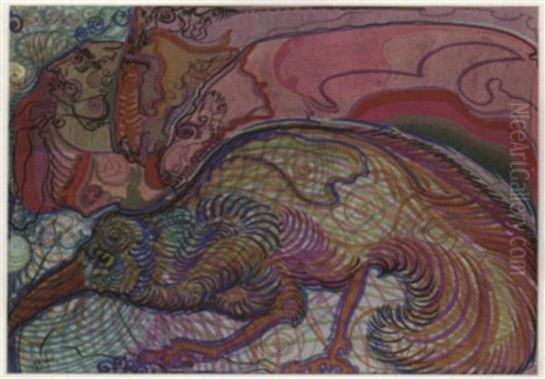 Vogelmetamorphose Oil Painting by Bela Kadar