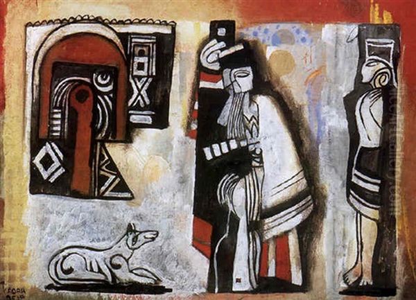 Egyiptomi Jelenet Oil Painting by Bela Kadar