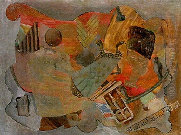 Interior Oil Painting by Bela Kadar