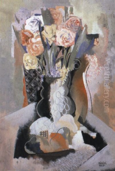 Natura Morta Con Fiori Oil Painting by Bela Kadar