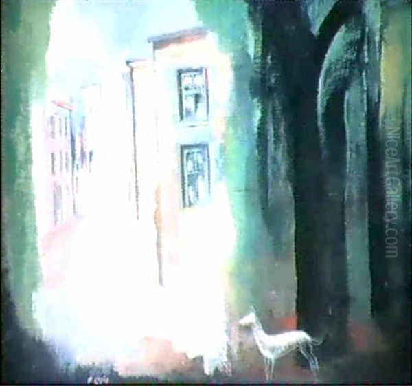 Village View Oil Painting by Bela Kadar