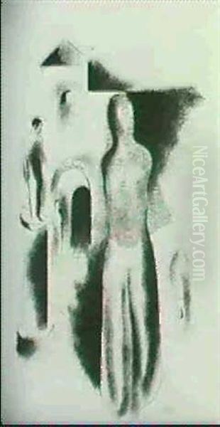 Veiled Lady Oil Painting by Bela Kadar