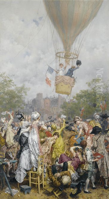 Une Ascension En L'an Viii Oil Painting by Frederik Hendrik Kaemmerer