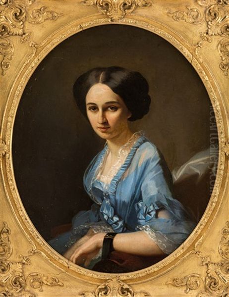 Portrait Of Countess Maria Vladimirovna Musina-pushkina Oil Painting by David Kakabadze