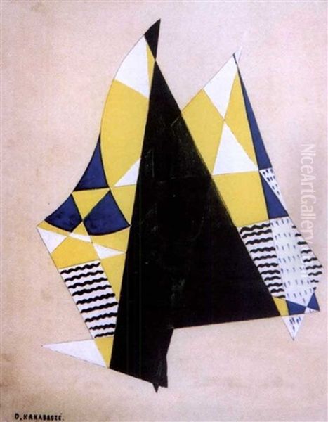 Composition Oil Painting by David Kakabadze