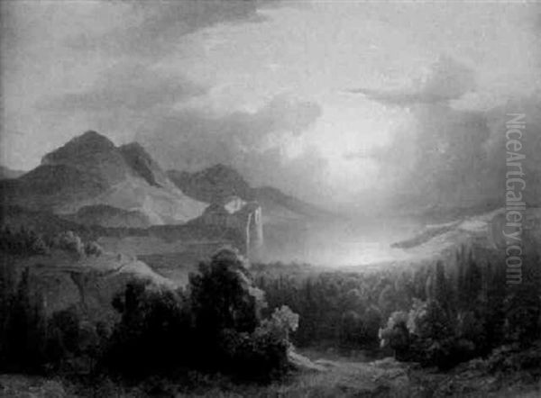 Sonnenuntergang Im Gebirge Oil Painting by Stanislas Graf Von Kalckreuth