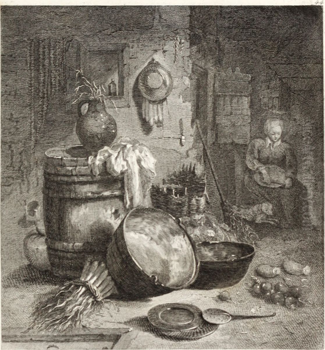 Kitchen Interior Oil Painting by Willem Kalf