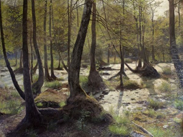 Skogstjarnen Oil Painting by Gottfrid Kallstenius