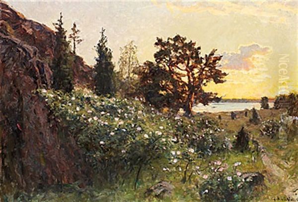 Sommerkvall Oil Painting by Gottfrid Kallstenius