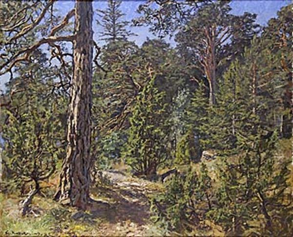 Manberget, Kallvik, Vastervik Oil Painting by Gottfrid Kallstenius