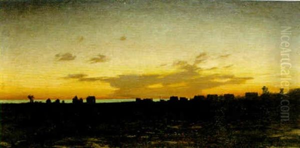 Klintehamn Oil Painting by Gottfrid Kallstenius