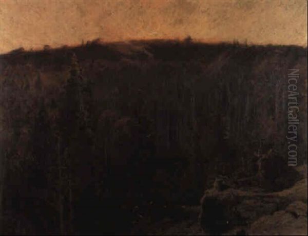 Varmorgon Oil Painting by Gottfrid Kallstenius