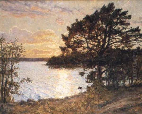 Sk,rg+rdsbild Oil Painting by Gottfrid Kallstenius