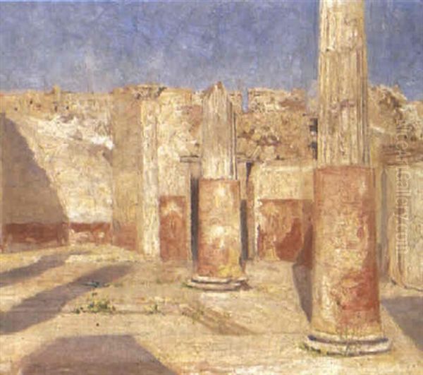 Fr+n Pompeji, Solsken Oil Painting by Gottfrid Kallstenius