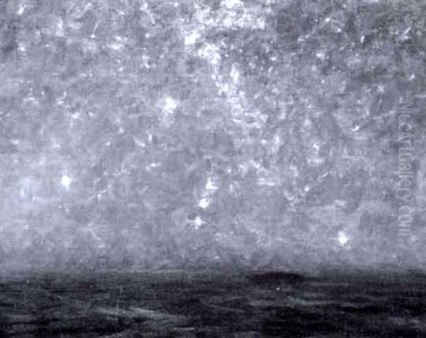 Stjarnklar Natt Oil Painting by Gottfrid Kallstenius