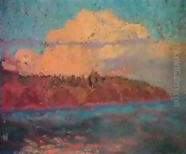 Skargardsklippor Oil Painting by Gottfrid Kallstenius