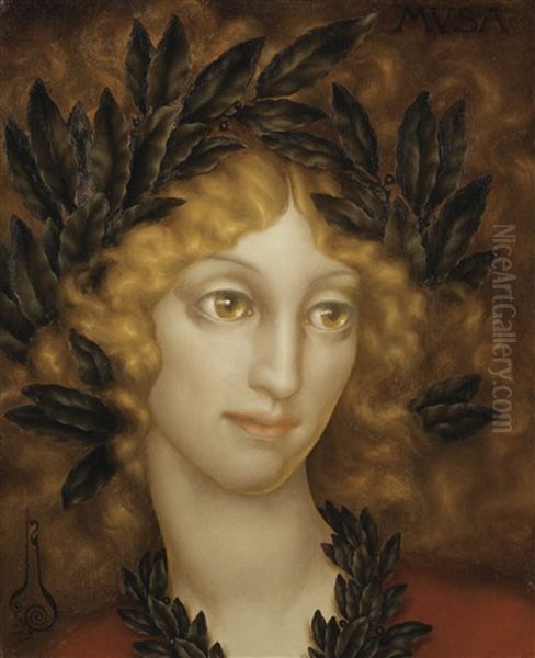 Muse Oil Painting by Nicolai Konstantinovich Kalmakov