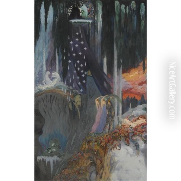 Gateway To Dreams Oil Painting by Nicolai Konstantinovich Kalmakov