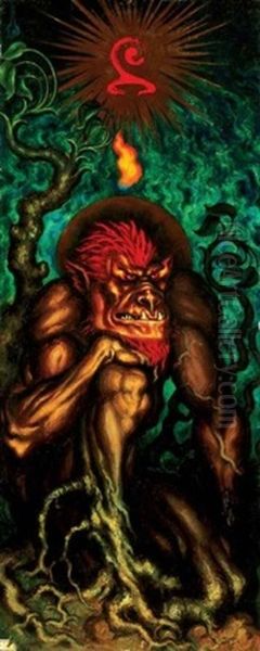 Primat Oil Painting by Nicolai Konstantinovich Kalmakov