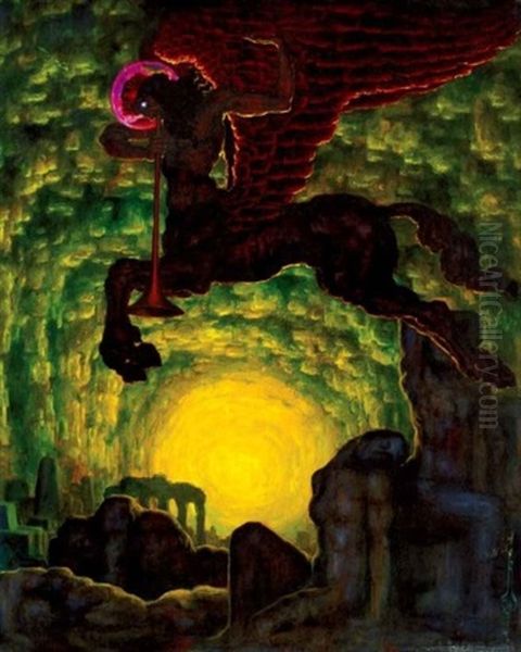 Lovas (rider) Oil Painting by Nicolai Konstantinovich Kalmakov