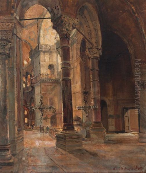 Ayasofya Oil Painting by Naci Kalmukoglu