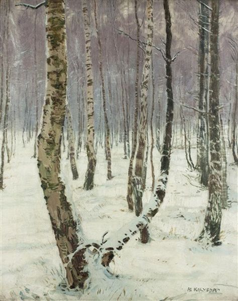 Winterliche Stimmung Oil Painting by Alois Kalvoda