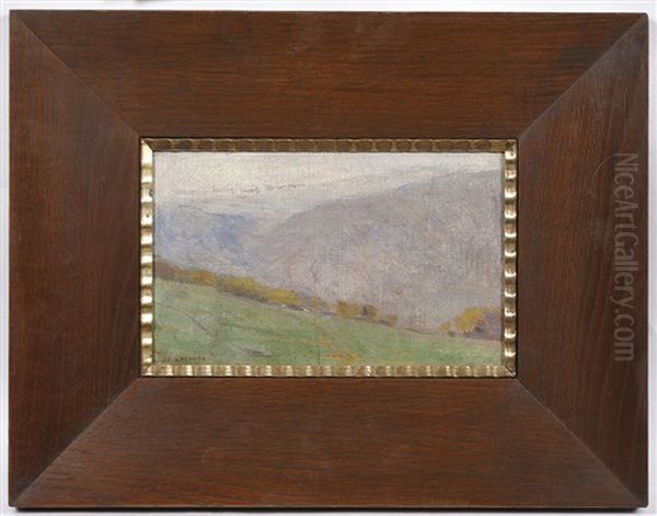 View Of An Alpine Landscape Oil Painting by Alois Kalvoda