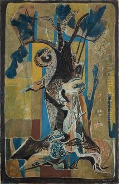 Olivenbaum Oil Painting by Ari Walter Kampf