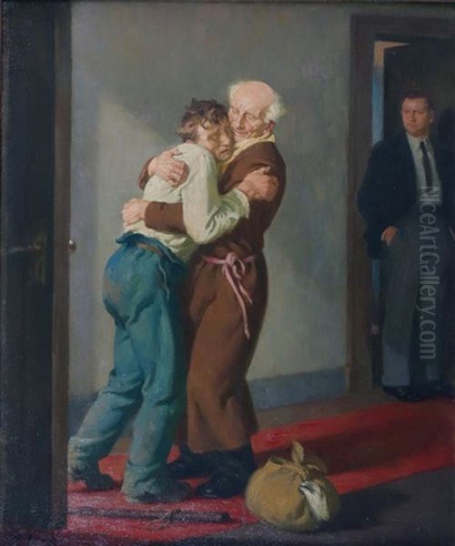 Ruckkehr Des Verlorenen Sohnes Oil Painting by Arthur Kampf