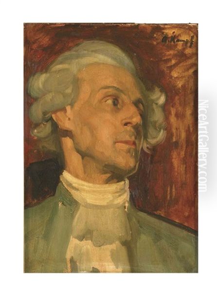 Portrait Hans Hermann Von Katte(?) Oil Painting by Arthur Kampf