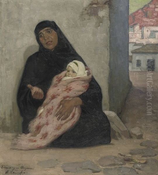 Erinnerung An Angora: Souvenir Of Ankara, Turkey Oil Painting by Arthur Kampf