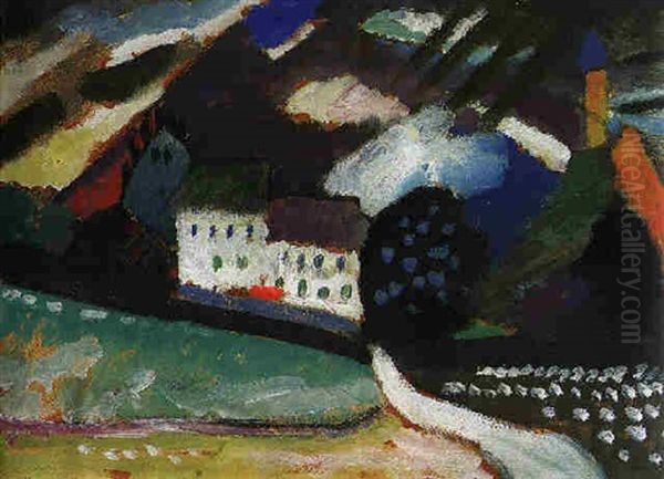 Murnau, Schloss Und Kirche Ii Oil Painting by Wassily Kandinsky