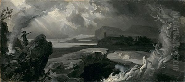 Walpurgis Night Oil Painting by Edmund Friedrich Kanoldt