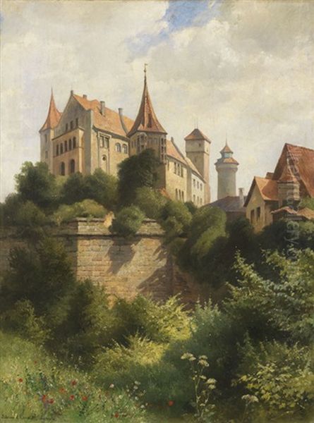 Ansicht Der Burg Von Nurnberg Oil Painting by Edmund Friedrich Kanoldt