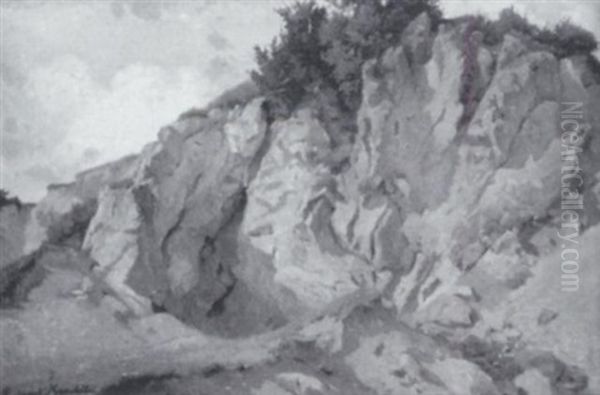 Felsige Landschaft Oil Painting by Edmund Friedrich Kanoldt