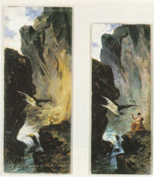 Psyche Holt Auf Den Befehl Der Venus Wasser Aus Dem Styx Oil Painting by Edmund Friedrich Kanoldt