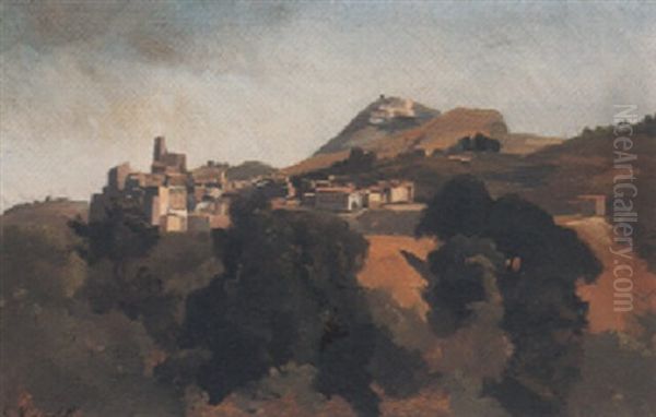 Blick Auf Olevano Oil Painting by Edmund Friedrich Kanoldt