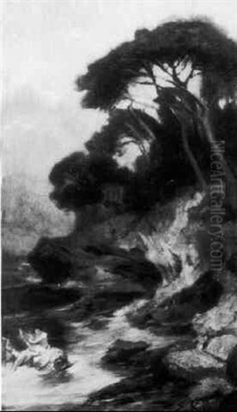 Landschaft Oil Painting by Edmund Friedrich Kanoldt