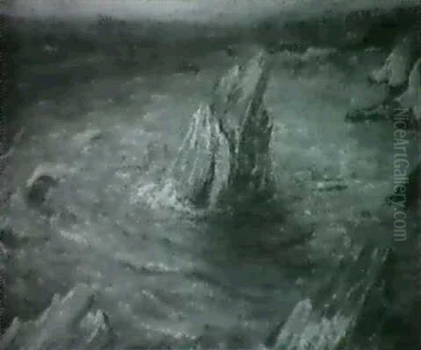 A Cove, Anglesey Oil Painting by Stanislawa De Karlowska