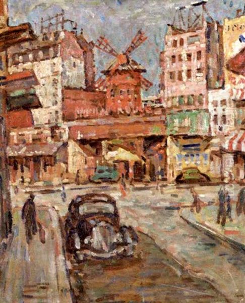 Moulin Rouge Oil Painting by Georges (Karpeles) Kars