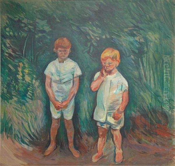 To Gutter Oil Painting by Ludvig Peter Karsten