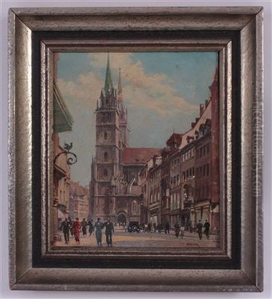 St. Lorenzkirche In Nurnberg Oil Painting by Paul Kaspar