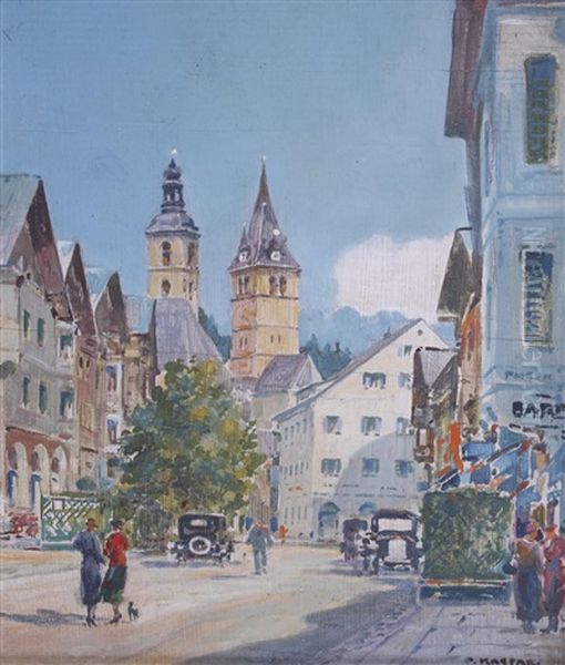 Kitzbuhel Oil Painting by Paul Kaspar